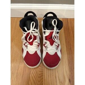 Air Jordan Retro VI 6 Carmine Red White Black Shoes PS Size 3Y 384666-160